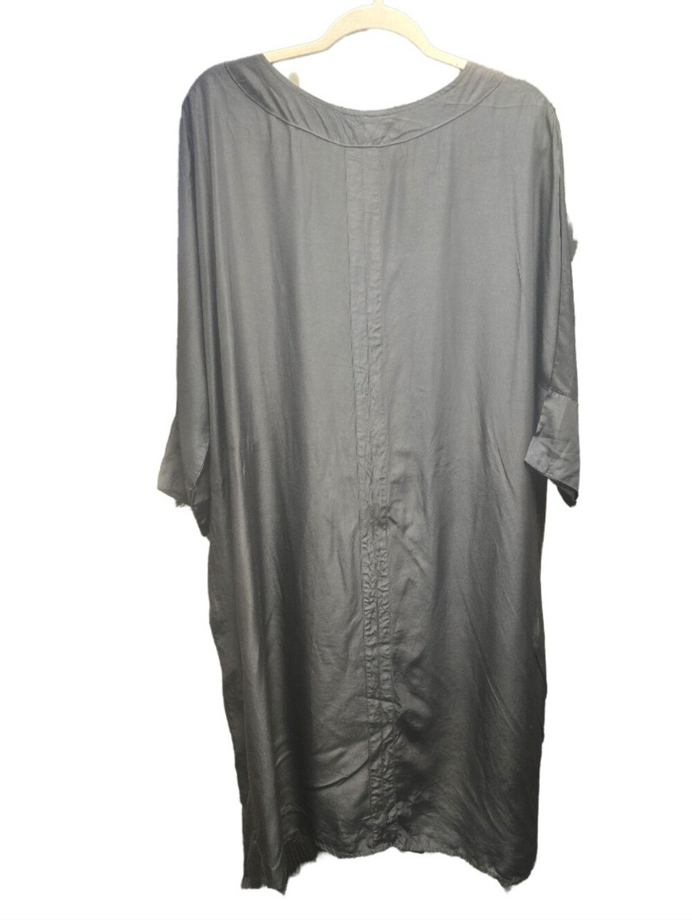 H+ Hannoh Wessel Black Oversized V-Neck Midi Dress - Size 42 (US Small/6) - Cupr - Picture 2 of 8